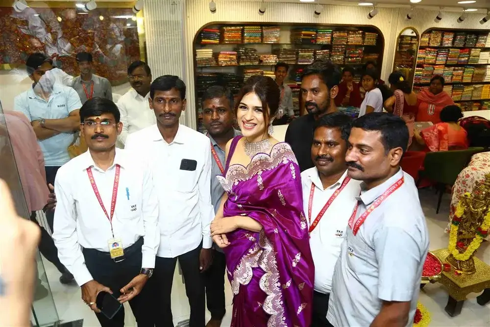 Actress Shraddha Das launches Sri Krishna Silks Showroom